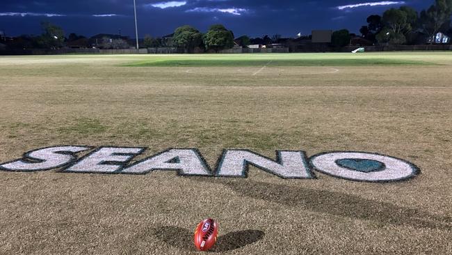 In memory of Sean Adams at Newport Power’s home ground, Bryan Martyn Oval.