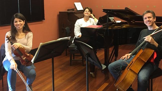 Natalie Chee, Kathryn Selby and Juliet Smiles rehearsing for the Selby &amp; Friends tour.