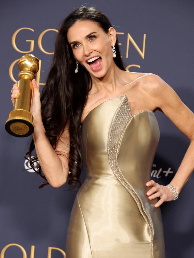 Demi Moore has had a successful awards show campaign, winning the Golden Globe last month. Picture: Amy Sussman/Getty Images