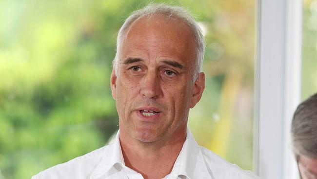 LNP candidate for Mackay Nigel Dalton during a media conference in Mackay. Picture: Liam Kidston.