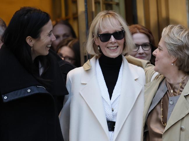 E. Jean Carroll outside court last January following the conclusion of her civil defamation trial against Donald Trump. Picture: Getty Images