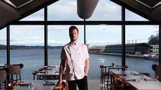 Christian Ryan chef and co-owner of Aloft on the Hobart waterfront. Picture: NIKKI DAVIS-JONES