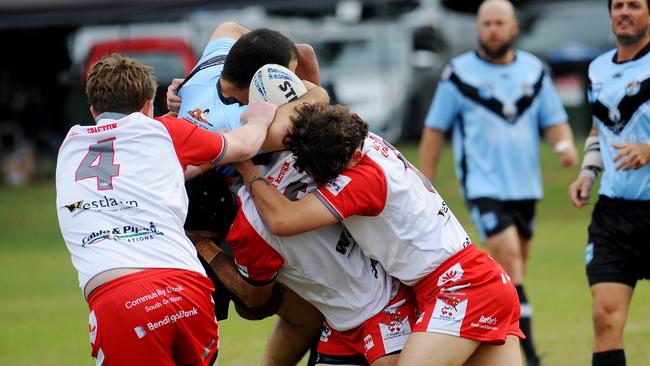 Woolgoolga Seahorses v South Grafton Rebels in first grade during round six of the 2024 Group 2 Rugby League competition at Solitary Islands Sports Ground. Picture: Leigh Jensen