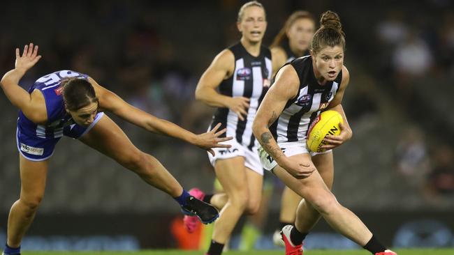 Brianna Davey racked up 31 disposals. Picture: Getty Images