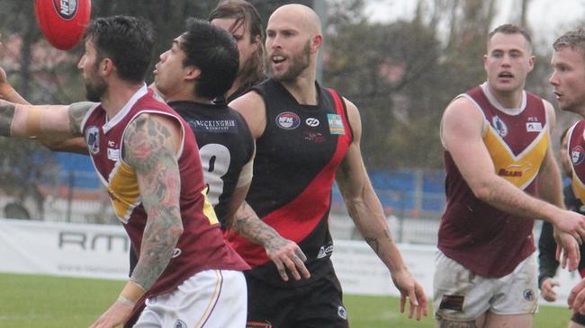 Brent Macaffer in action for Eltham. Picture: Eltham Football Club Facebook