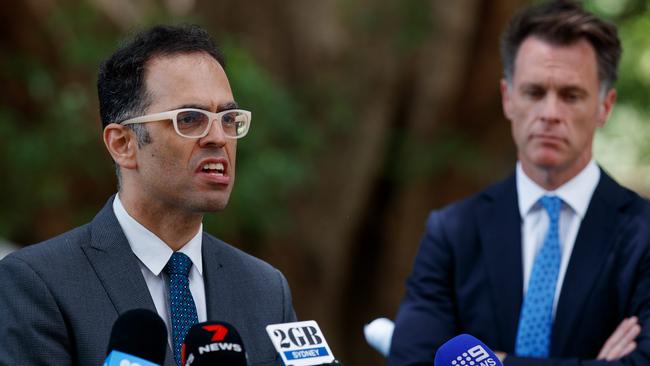 NSW Treasurer Daniel Mookhey, left, and Premier Chris Minns. Picture: NewsWire / Nikki Short