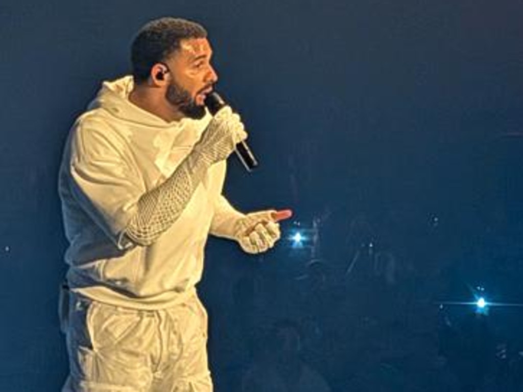 Drake performs at Rod Laver Arena. Picture: Nui Te Koha