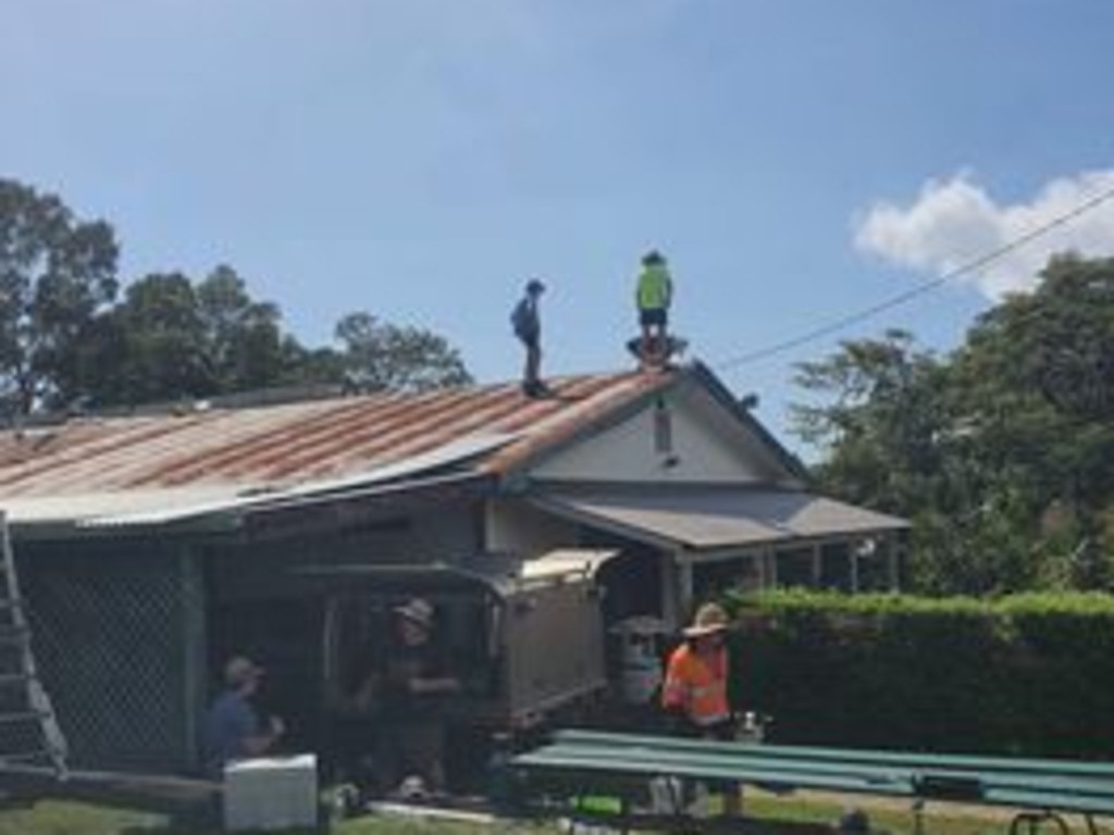 Friends and family of Armstrong Beach father Julian Jenner conspired to replace the roof at his home while he was ticking off items on his bucket list. Picture: Contributed