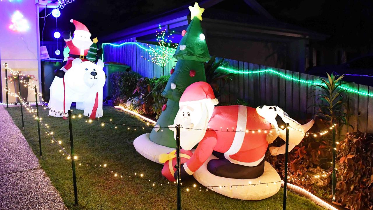 Christmas lights on Rainsford Place, Buderim. Picture: Patrick Woods.