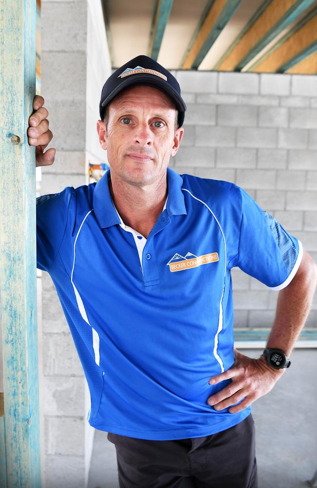 Sunshine Coast builder of 20 years Dave Becker said he was concerned about the mental state of builders across the region battling through a materials and trade shortage. Picture: Patrick Woods.