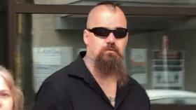 Satudarah bikie Steven John Berrier, of Schofields, at Blacktown Local Court.