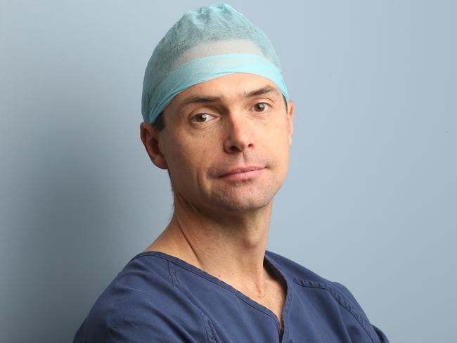 Dr Paul Belt from Plastic and Reconstructive Surgery at Greenslopes has seen a rapid growth in men asking for procedures. Picture: Russell Shakespeare