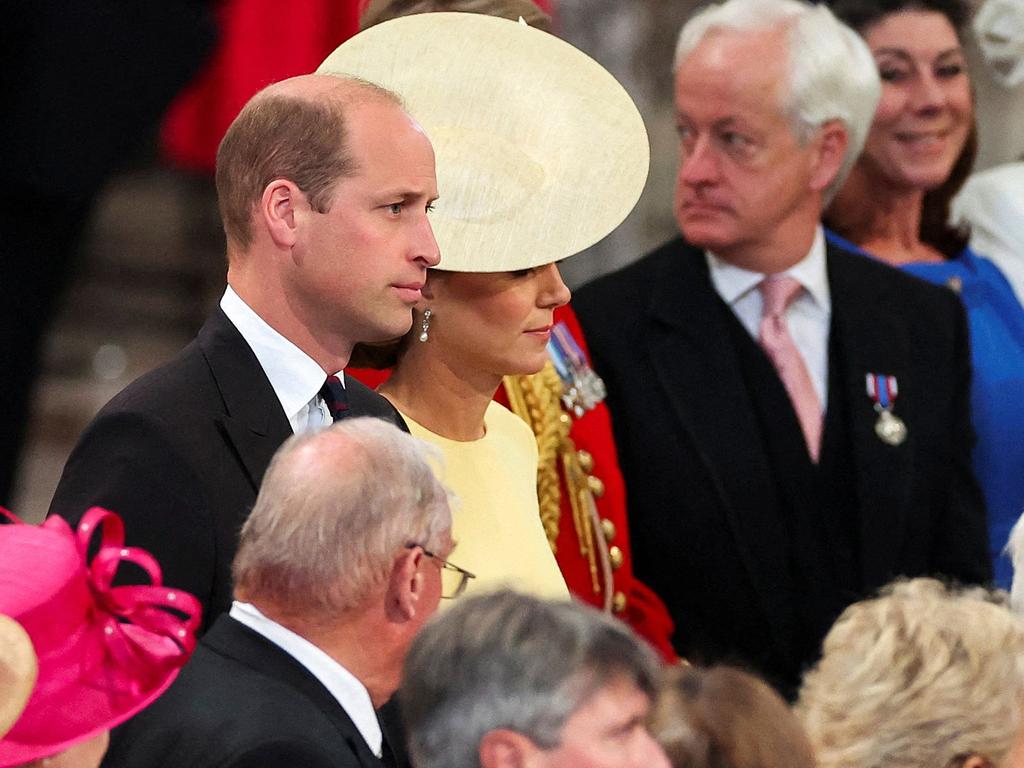 Prince William and Kate enter the cathedral. Picture: AFP