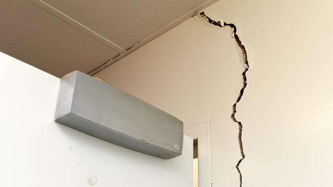 The centre has large cracks in its walls. Picture: Steve Tanner