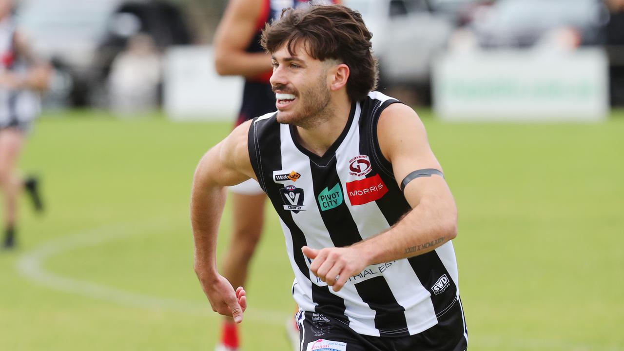North Geelong's Osca Riccardi in his first appearance for the GDFNL club. Picture: Alan Barber