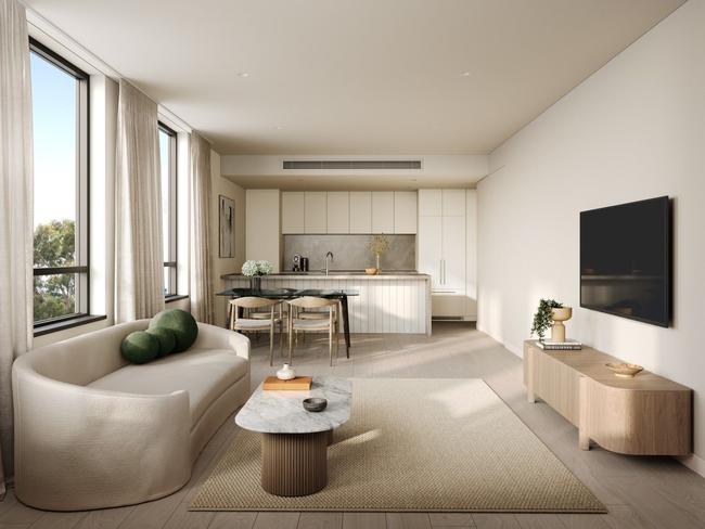 An artist's impression of the interior of one of the units. Picture: Landmark Group