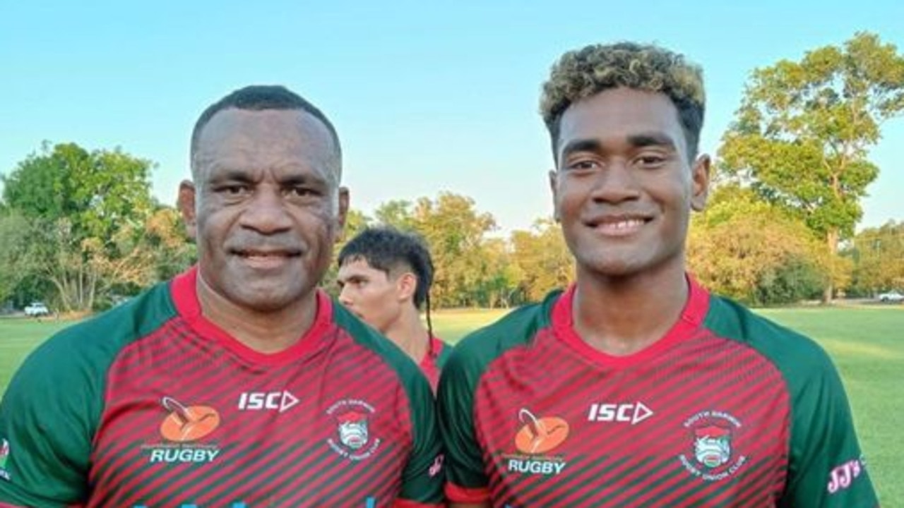 Club first for father and son duo Sete and Dan who played for the Bunnies A-grade side. Picture: Facebook.