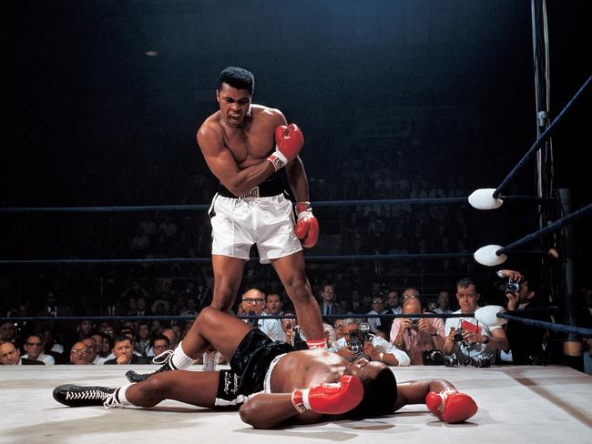 Neil Leifer’s snap of Muhammad Ali’s first round knockout of Sonny Liston in 1965 is iconic. Picture: Neil Leifer/Sports Illustrated/Getty Images