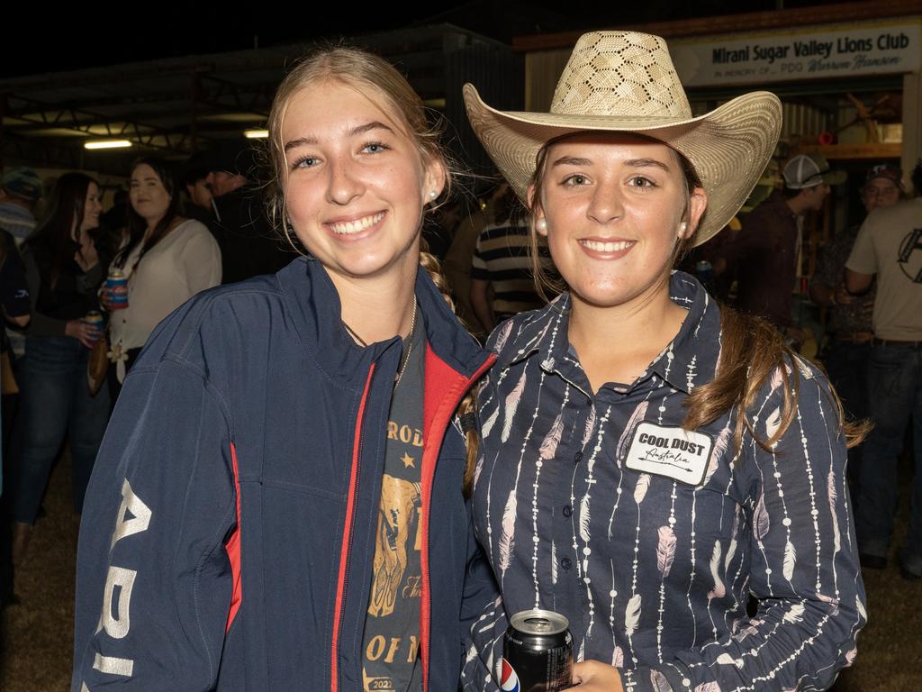 Hannah Neil and Talia Zammit at Gargett Rodeo Saturday 3 June 2023 Picture: Michaela Harlow