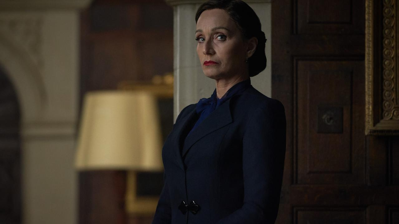 Kristin Scott Thomas is perfectly calibrated as Mrs Danvers. Picture: Kerry Brown/Netflix