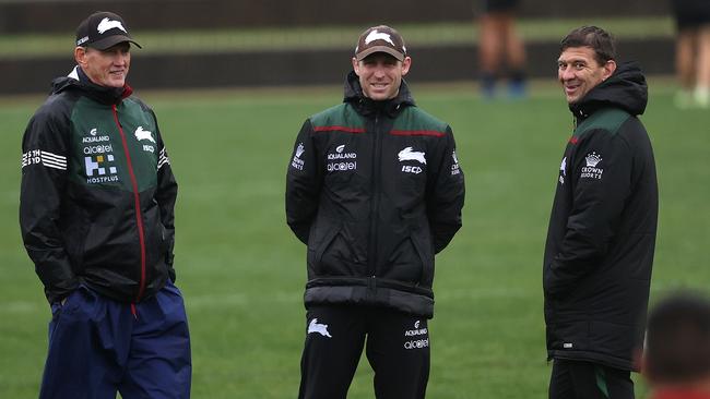 Bennett with his assistants Ben Hornby and Jason Demetriou.