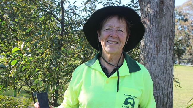 Lois Simpson volunteering for Lake Macquarie Landcare group. Supplied.