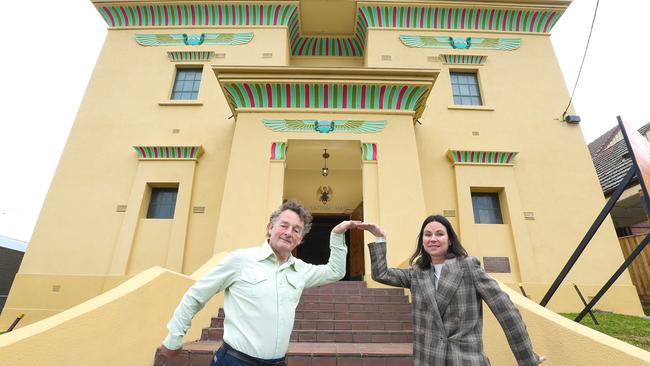 Noel Crombie and Nicole Fraser at the Canterbury curiosity. Picture: Ian Currie