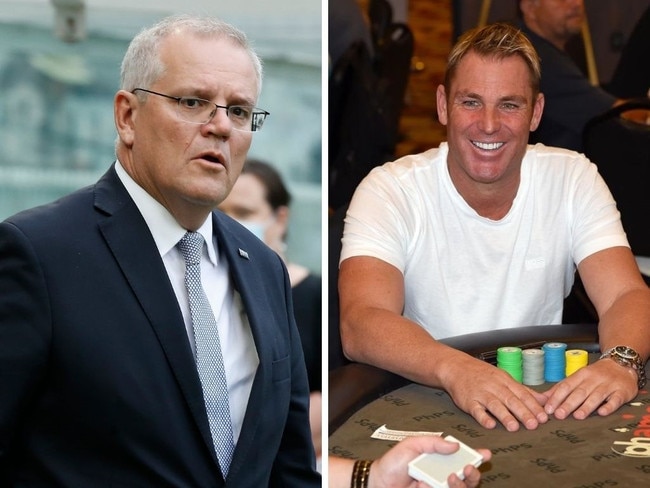 ScoMo reacts to ‘disgusting’ Warne moment