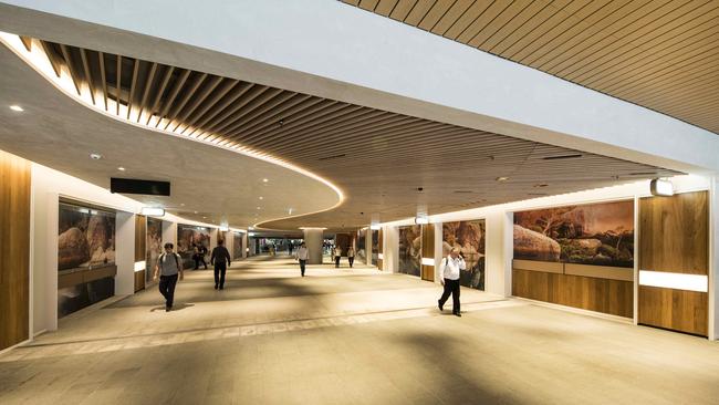 The new underground link between Parramatta Station and Parramatta Square will be lined with food and beverage outlets. Picture: Darren Leigh Roberts.