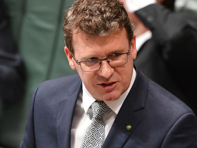 Minister for Human Services Alan Tudge during Question Time in the House of Representatives at Parliament House in Canberra, Monday, September 11, 2017. (AAP Image/Mick Tsikas) NO ARCHIVING