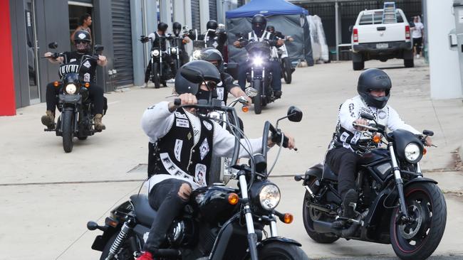 Members of Finks motorcycle club will embark on their national ride during the Australia Day long weekend. Picture: David Crosling