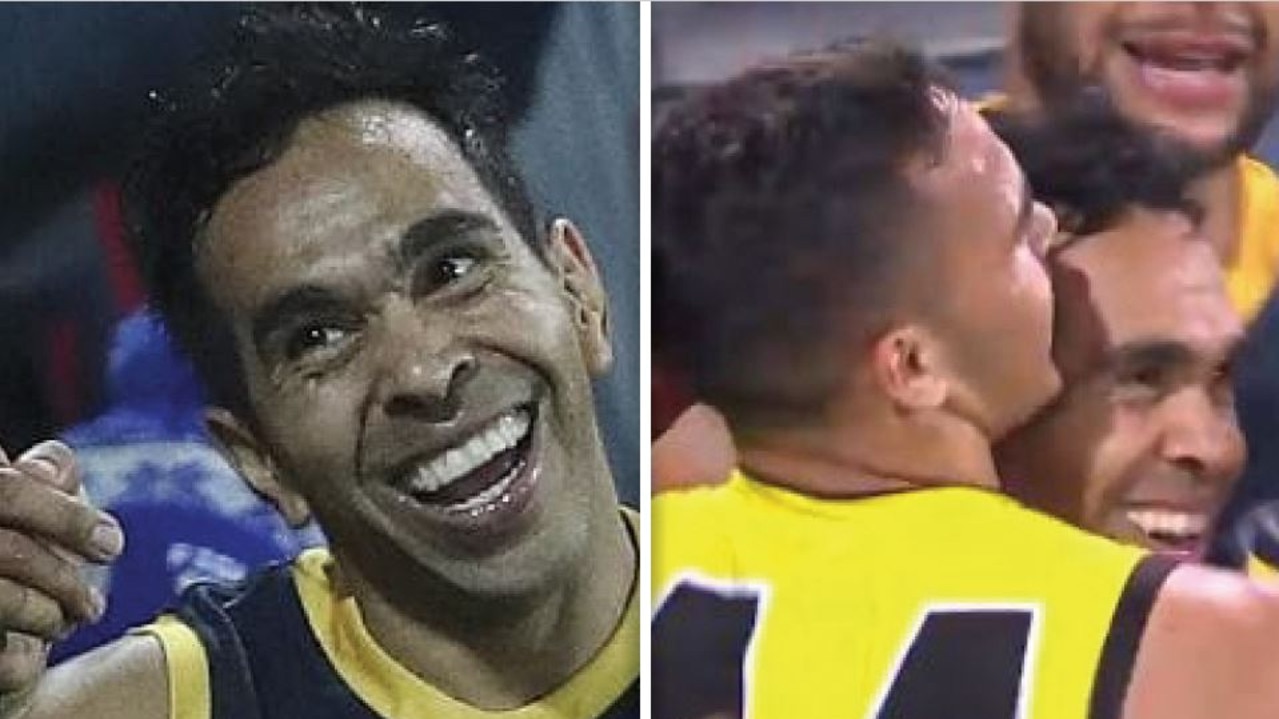 Eddie Betts and Sydney Stack shared a moment on Thursday night.