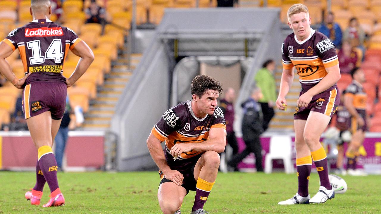 Brodie Croft looks dejected after his team lose to the Titans