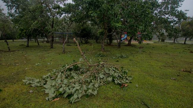 Trees down in Nhulunbuy after Cyclone Nathan passed through. Picture: Matt Burman Photography