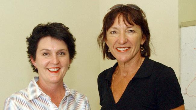 Jann Stuckey and Merri Rose during the 2004 election.