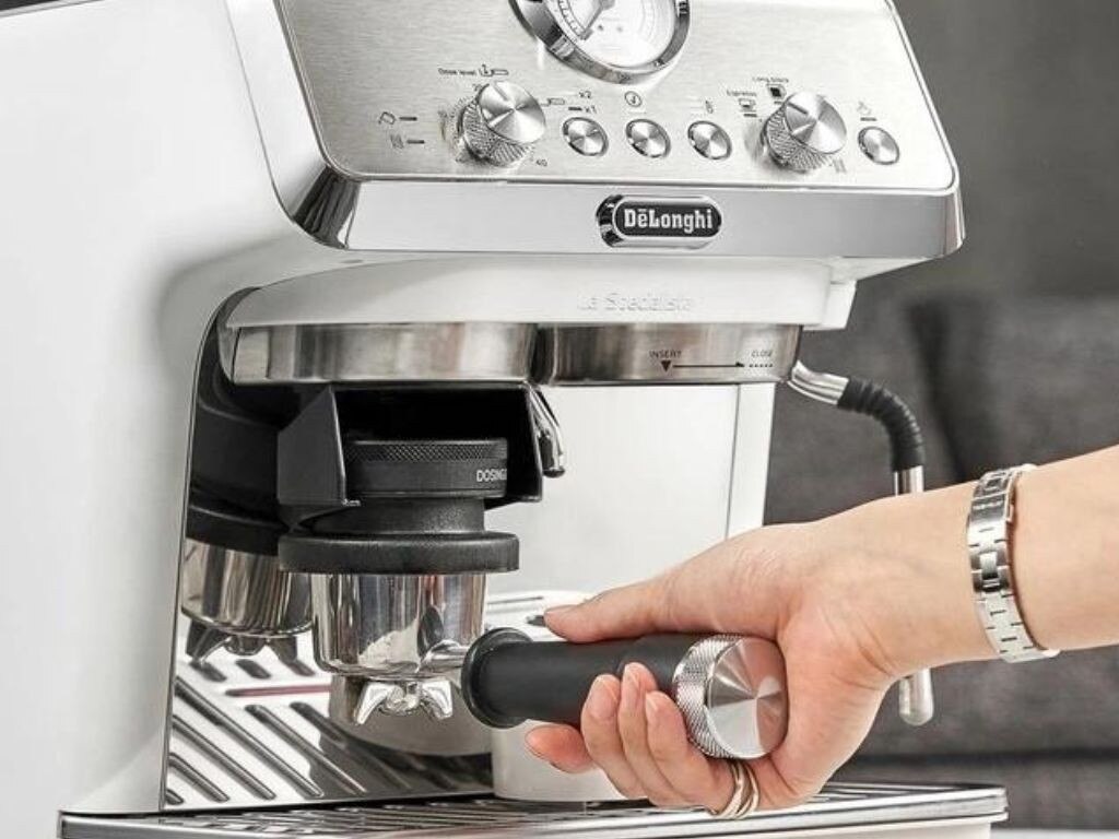 DeLonghi La Specialista Arte Manual Pump Coffee Machine. Picture: Myer.