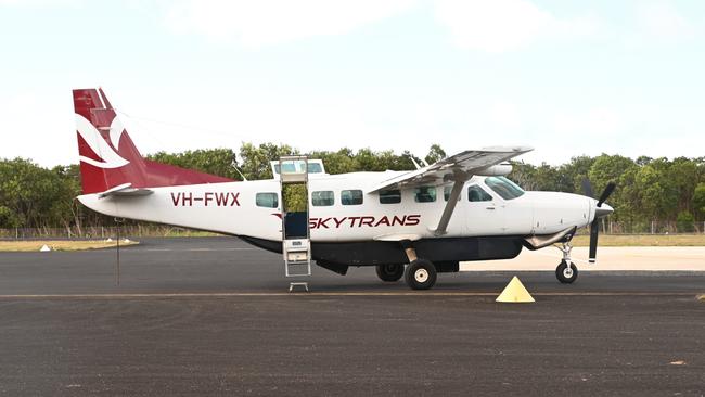 Skytrans can fly its Cessna C208 Caravans to Badu Island, but were not permitted to fly the extra ten minutes to Mabuiag Island until an exemption was granted from July 10. Picture: Isaac McCarthy