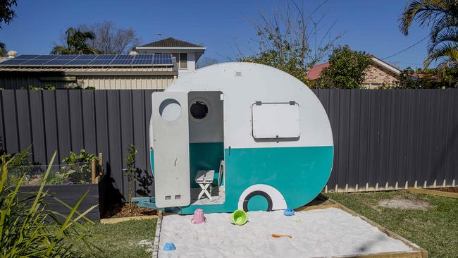 The backyard will feature a caravan cubbyhouse. Picture: Jerad Williams