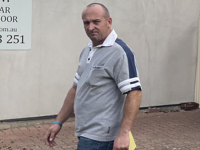 Regan Cox outside the Tanunda Magistrates Court. Picture Jason Katsaras