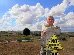 Kingaroy Concerned Citizens Group's John Dalton stands near the Kingaroy mine site. Picture: Kingaroy Concerned Citizens Grou