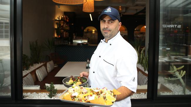 La Diosa’s Chef and owner Danny Azzi with selection of food.Picture Glenn Hampson