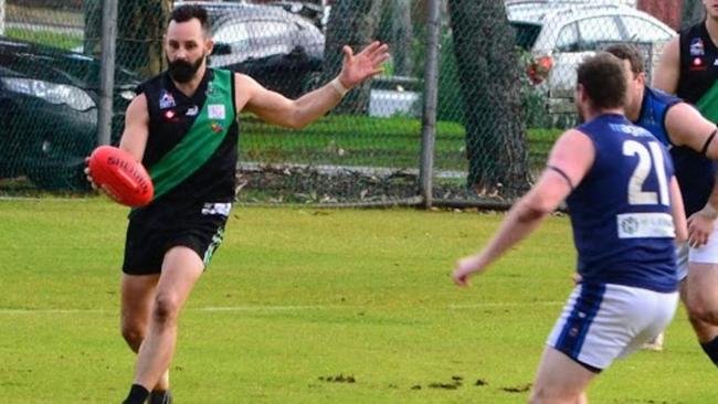 Greenacres' Matt Gibson leads the Adelaide Footy League in goals kicked so far. Picture: Greenacres Football Club