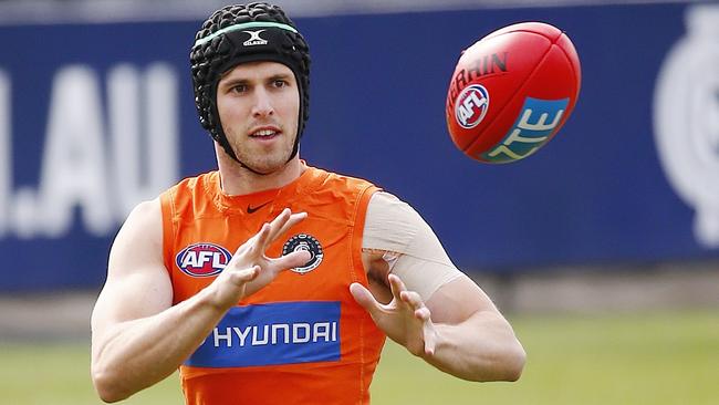 Marc Murphy in action at Carlton training.