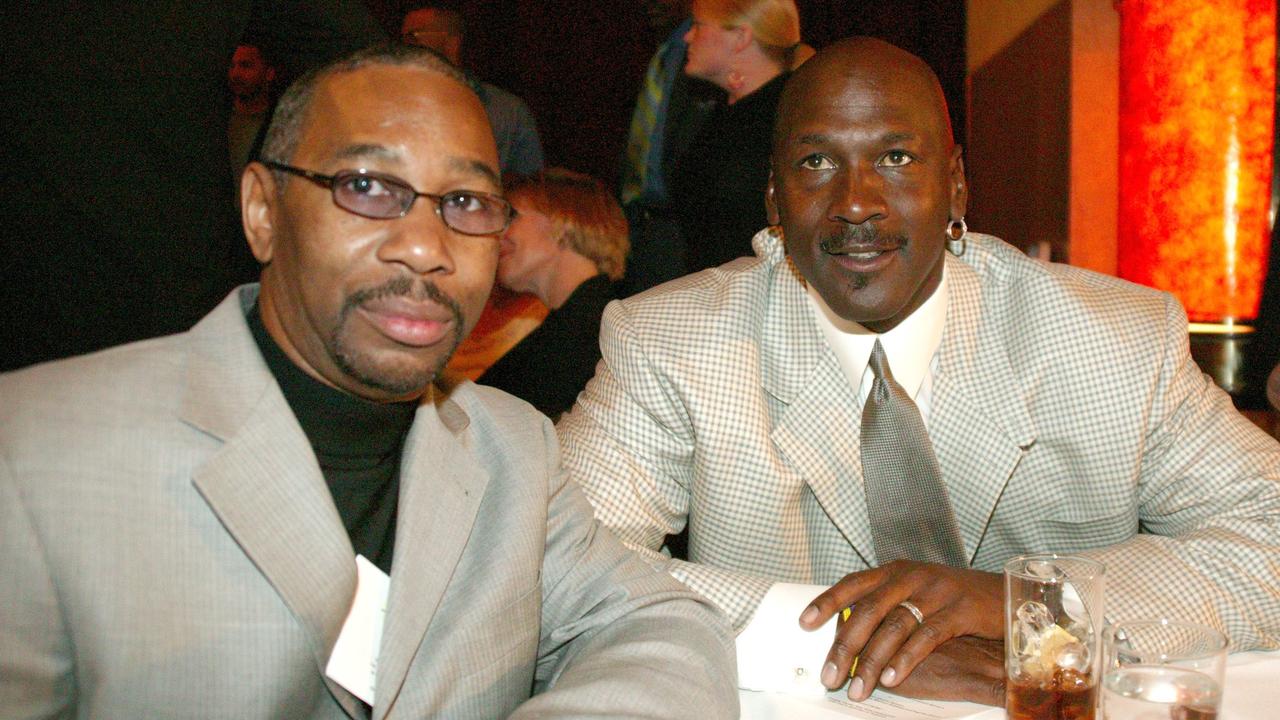 Larry Miller with Michael Jordan (Photo by Johnny Nunez/WireImage)