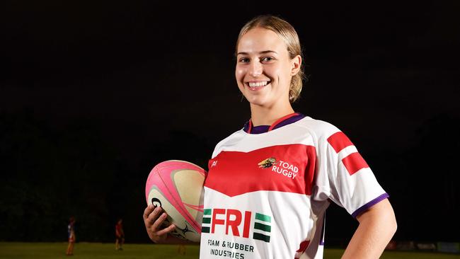 Nambour women‘s rugby union next generation talent. Kiera Dunbar. Picture: Patrick Woods.