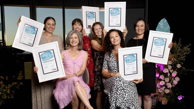 Woman of the Year 2021 award winners: Emma McCaskill, Nicola Spurrier, Eloise Hall, Sabrina Davis, Rikki Cooke and Maria Inacio. Picture: Naomi Jellicoe