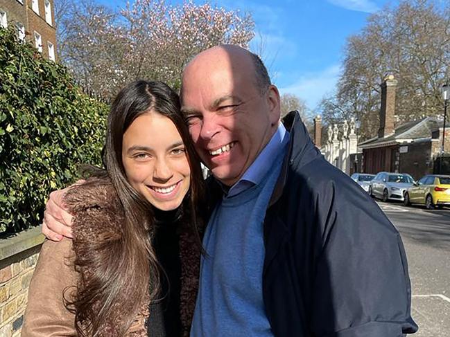 UK tech tycoon Mike Lynch and his daughter Hannah Lynch. Picture: FAMILY HANDOUT / AFP