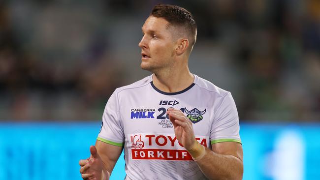 Jarrod Croker will be given the week off so he can play NRL game 300 in front of his friends and family in Canberra. Picture; Mark Nolan/Getty Images