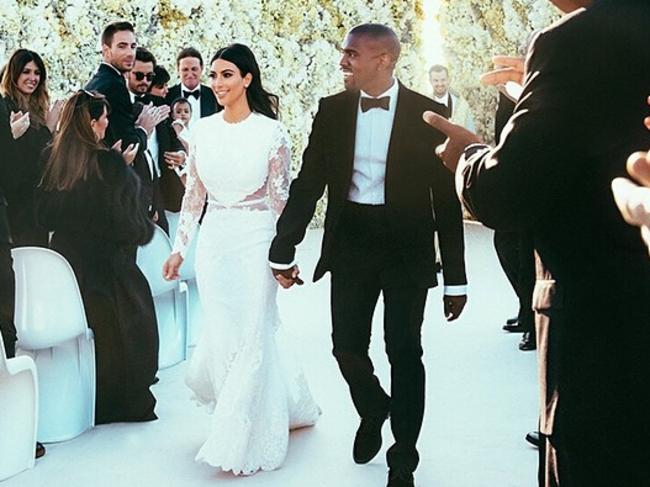 Just married: Kim Kardashian and Kanye West. Picture: Instagram kimkardashian