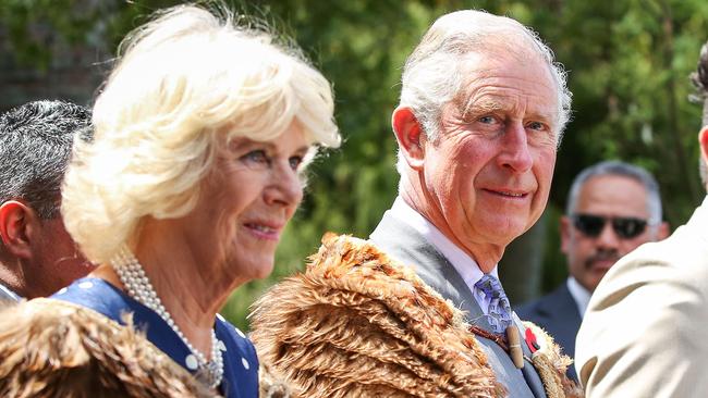 Prince Charles, Prince of Wales, and Camilla, Duchess of Cornwall, in New Zealand. Picture: Hagen Hopkins/Getty Images